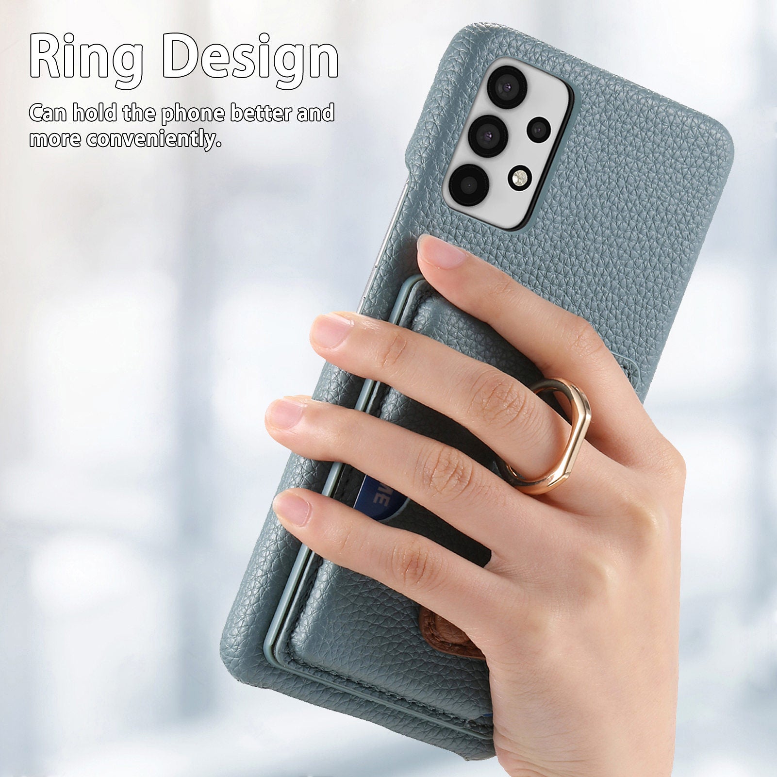 Y2 For Samsung Galaxy A32 4G (EU Version) Ring Kickstand Case Card Holder Phone Cover Y2 For Samsung Galaxy A32 4G (EU Version) Ring Kickstand Case Card Holder Phone Cover